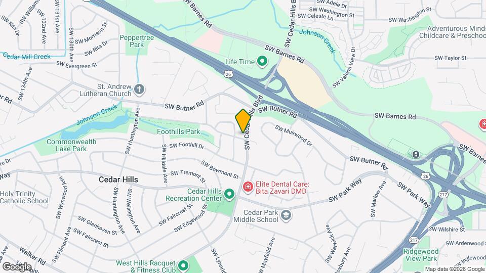 11545 SW Lanewood St Map and Location Details