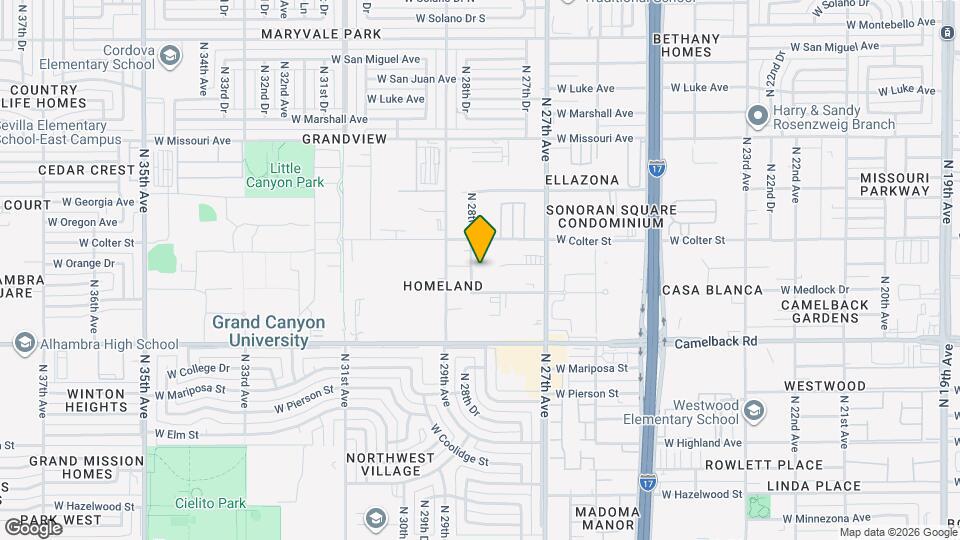 5123 N 28th Dr Map and Location Details