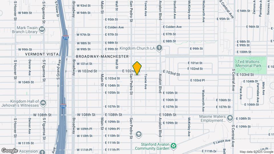 321 E 103rd St Map and Location Details