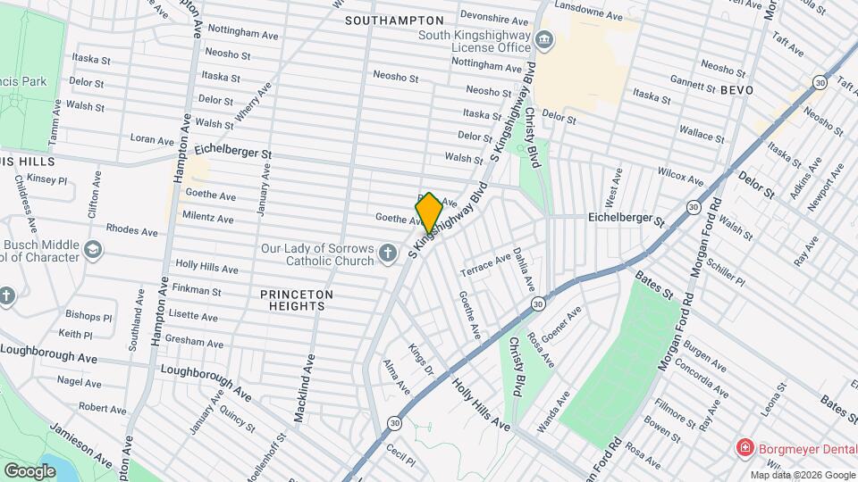 5616 S Kingshighway Blvd Map and Location Details