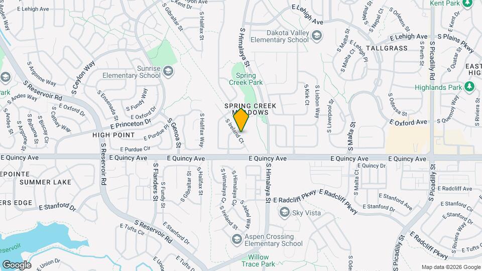 4216 S Ireland Ct Mapa y Detalles de la Ubicación