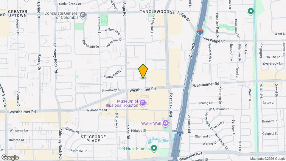 Furnished Studio-Houston - Galleria Map and Location Details