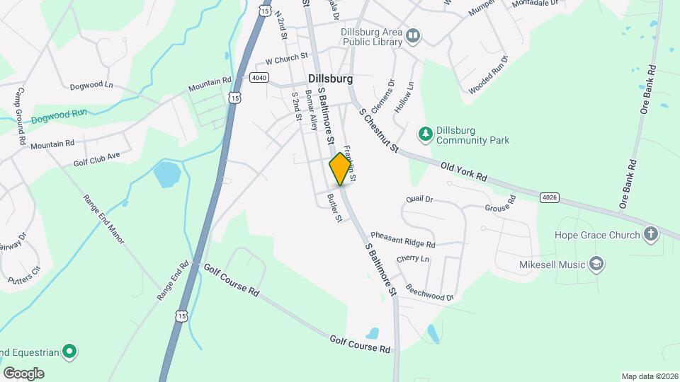 303 S Baltimore St Map and Location Details