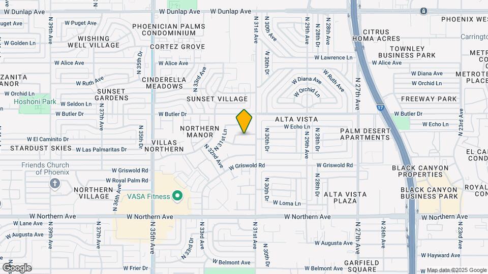3121 W Laurie Ln Map and Location Details