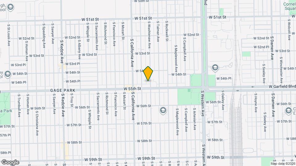 5438 S Washtenaw Ave. Map and Location Details