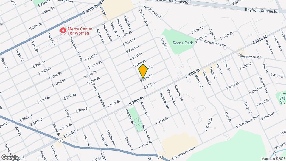 1305 E 36th St Mapa y Detalles de la Ubicación