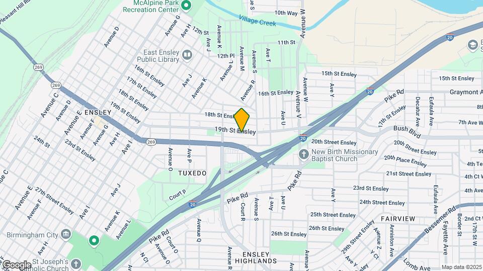 1835 19th St Ensley Map and Location Details