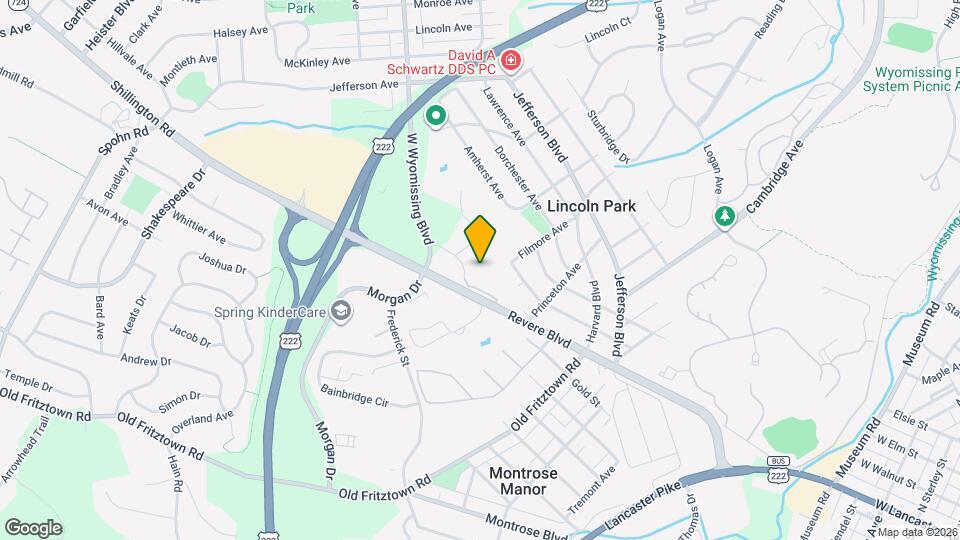 1334 W Wyomissing Ct Map and Location Details