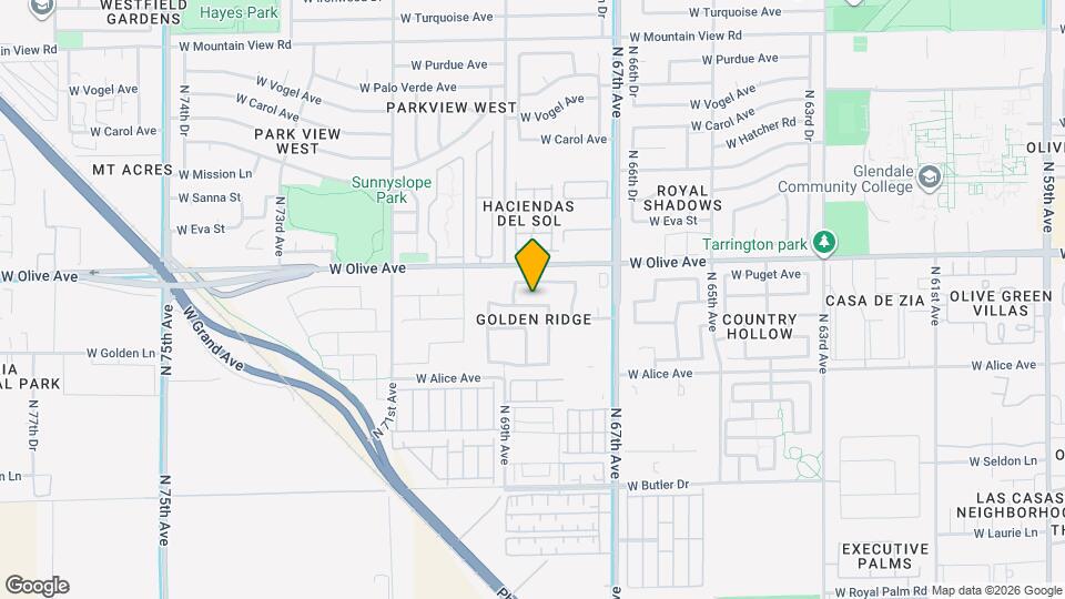 6862 W Townley Ave Mapa y Detalles de la Ubicación