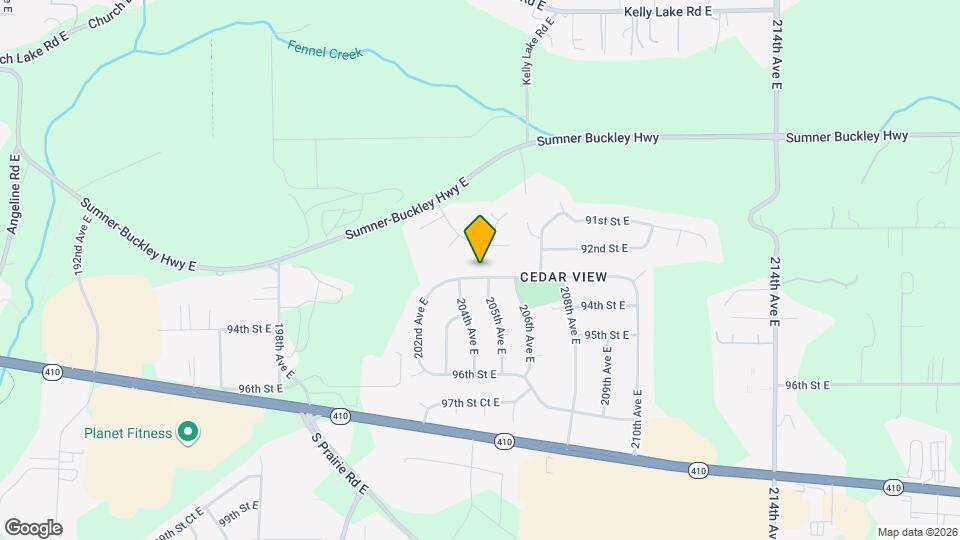 20410 93rd St E Map and Location Details