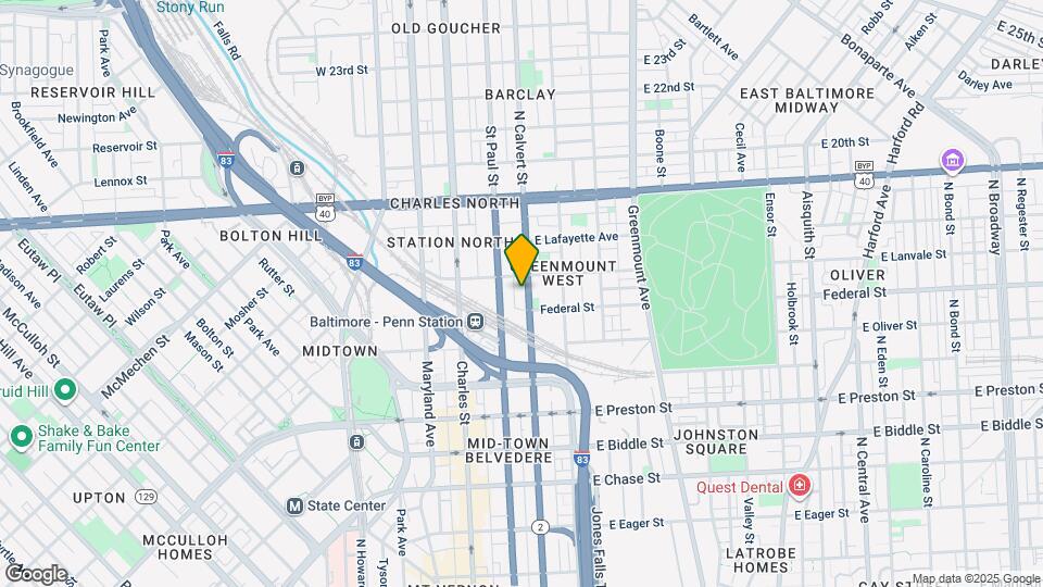 1622 N Calvert St Map and Location Details