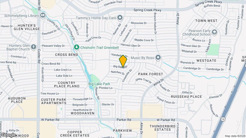 1428 Big Bend Dr Map and Location Details