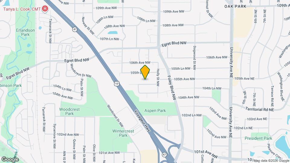 461 105th Ave NW Map and Location Details