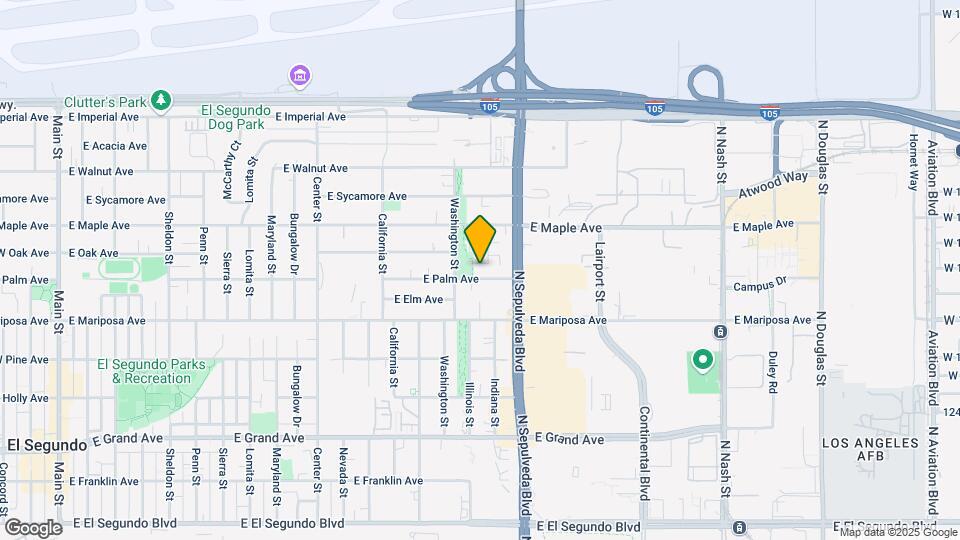 1627 E Palm Ave Map and Location Details