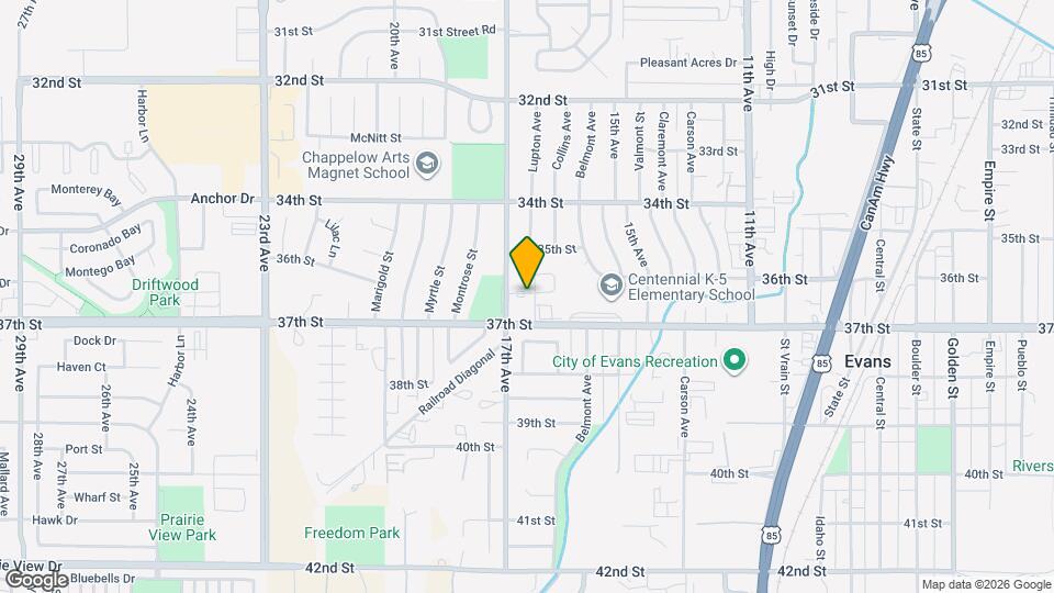 3625 Centennial Cir Map and Location Details