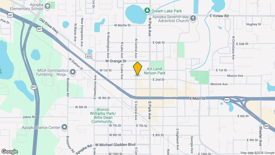 141 S Central Ave, Unit Garage room Map and Location Details