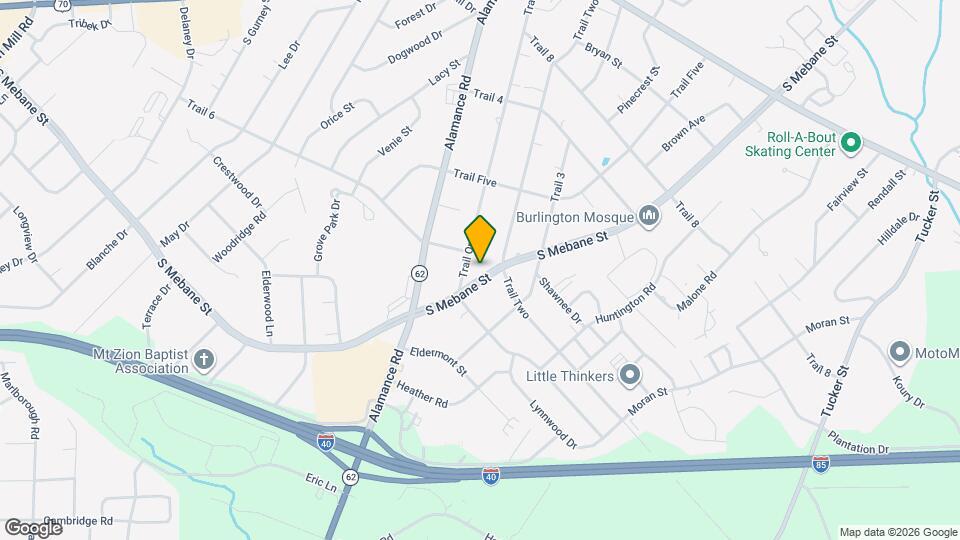 2101 S Mebane St Map and Location Details