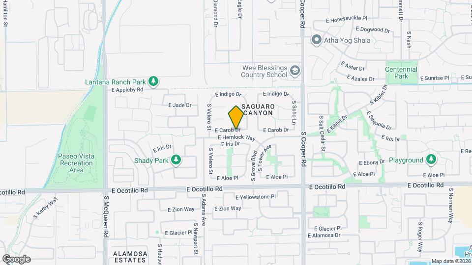 1687 E Carob Dr Map and Location Details