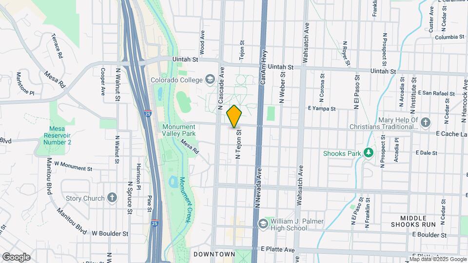 824 N Tejon St Map and Location Details