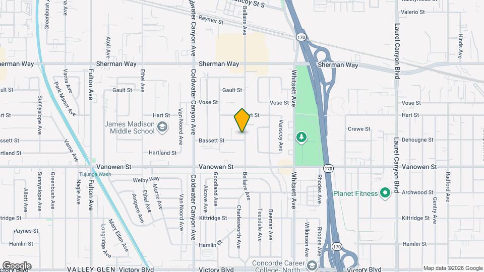 6911 Bellaire Ave Map and Location Details