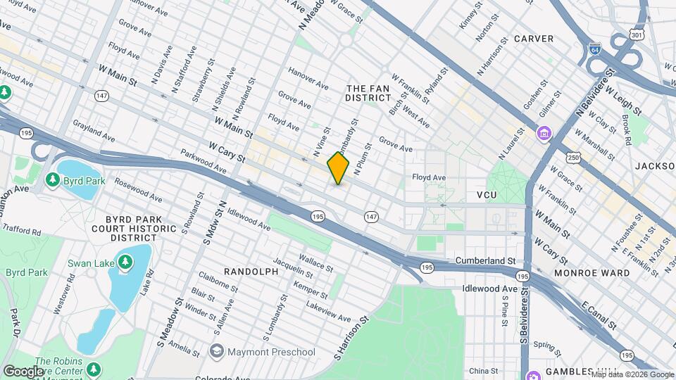1512 W Cary St Mapa y Detalles de la Ubicación