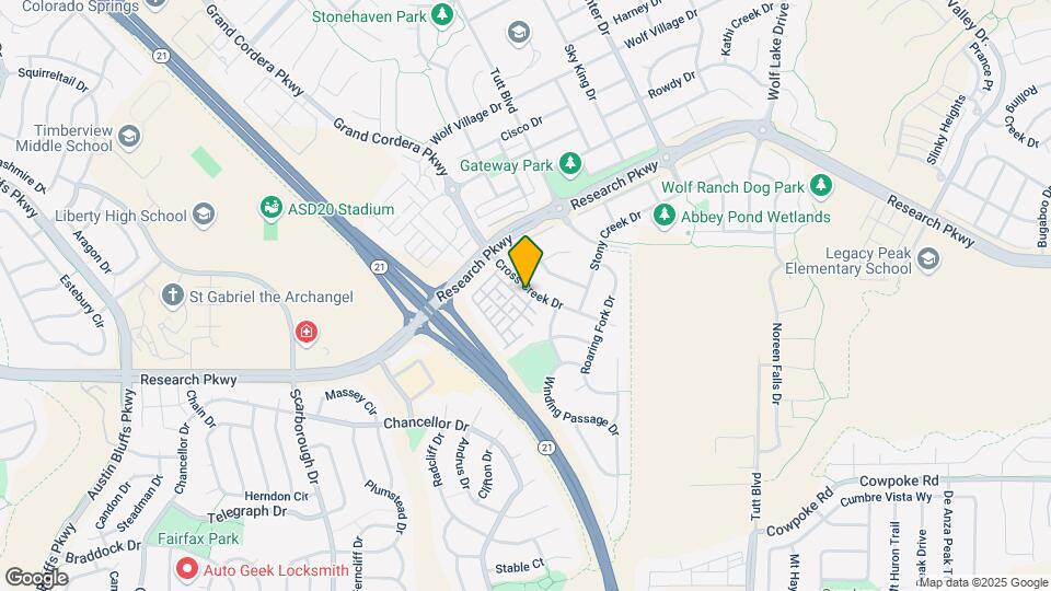 5521 Cross Creek Dr Map and Location Details