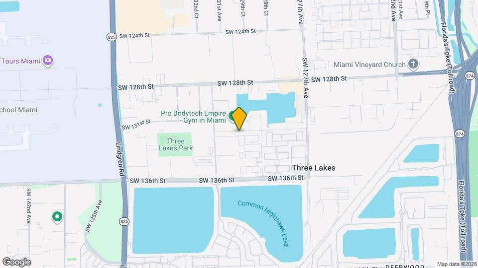 12999 SW 132nd Terrace Map and Location Details