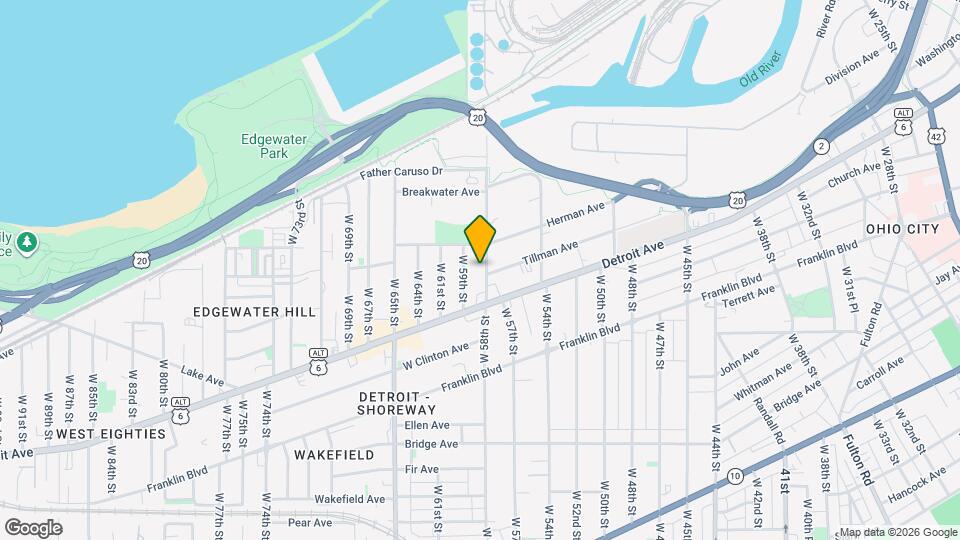 1356 W 58th St Map and Location Details