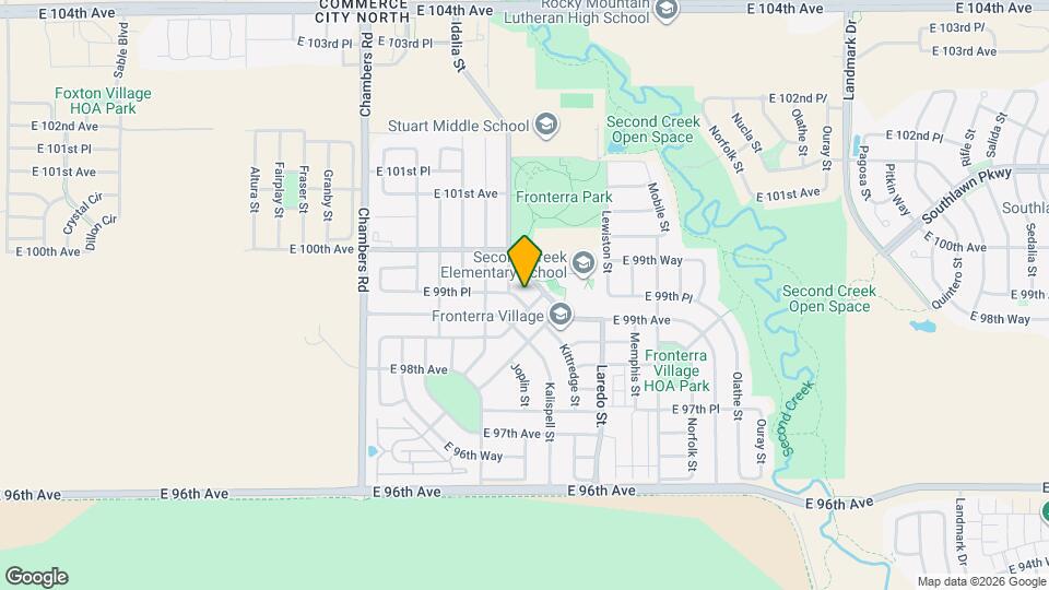 15847 E 99th Pl Mapa y Detalles de la Ubicación