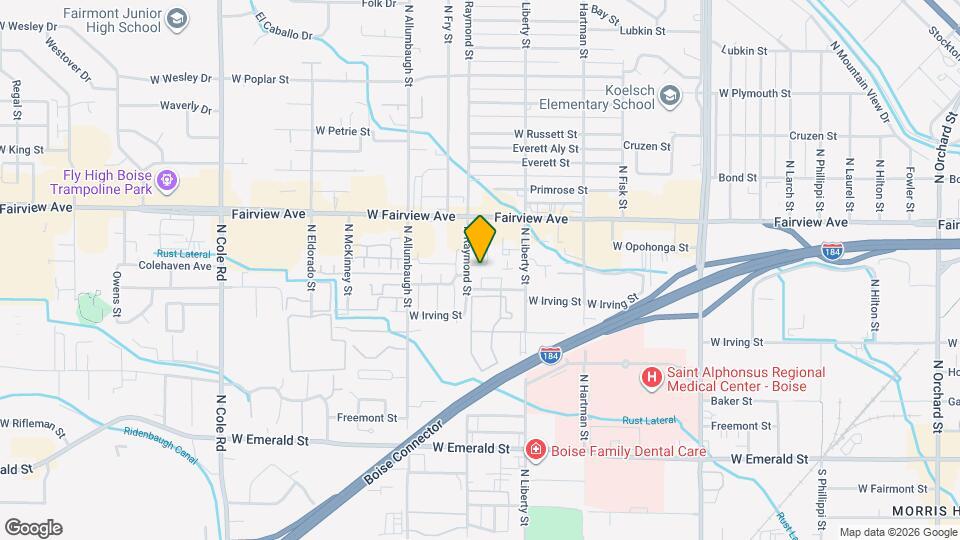 1408 N Raymond St Map and Location Details