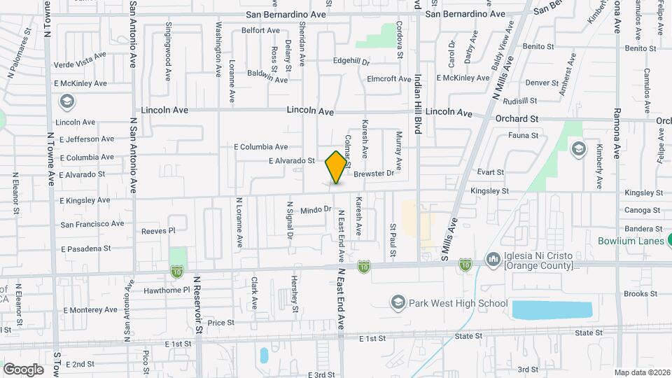 1285 E Kingsley Ave, Unit 2535A Mapa y Detalles de la Ubicación