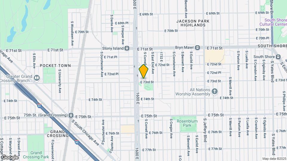 7256 S Cornell Ave, Unit 1 Map and Location Details
