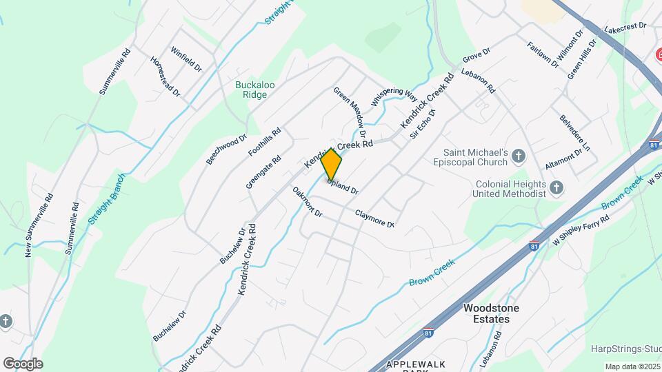 208 Upland Dr Map and Location Details
