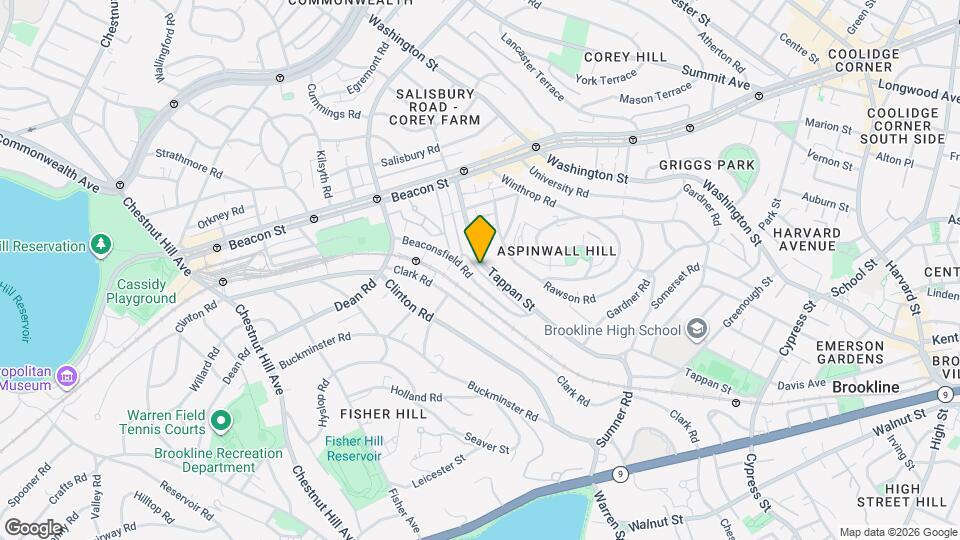 292 Tappan St Map and Location Details
