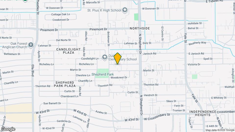 909 Oak St Map and Location Details