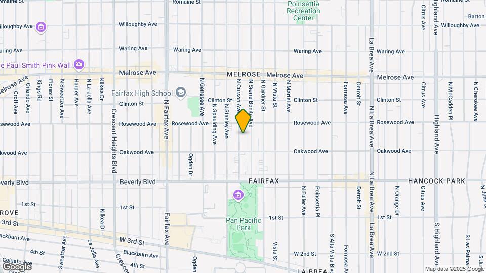 438 N Curson Ave Mapa y Detalles de la Ubicación