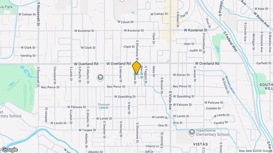 1702 Shoshone St Map and Location Details