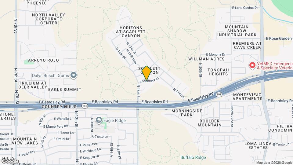 1625 E Montoya Ln Map and Location Details