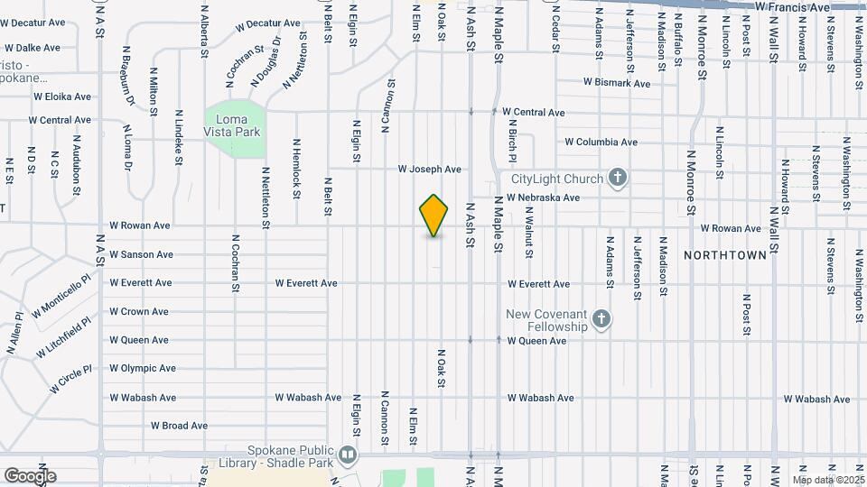5411 N Oak St Map and Location Details