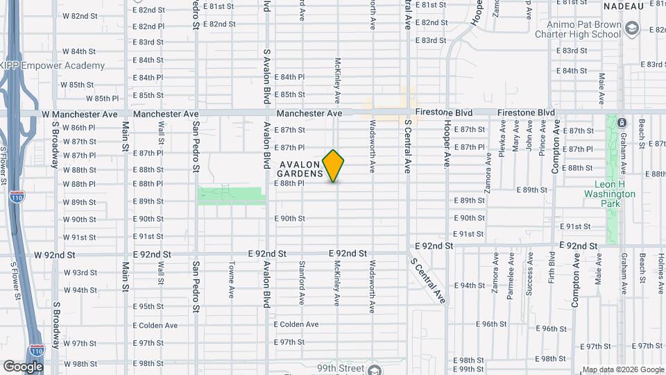 754 E 88th Pl Map and Location Details