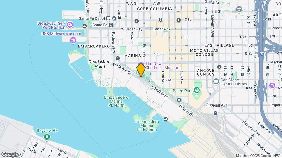 200 W Harbor Dr Map and Location Details