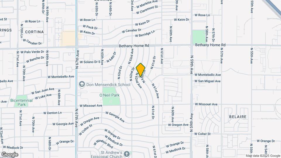 5638 N 61st Ln Map and Location Details