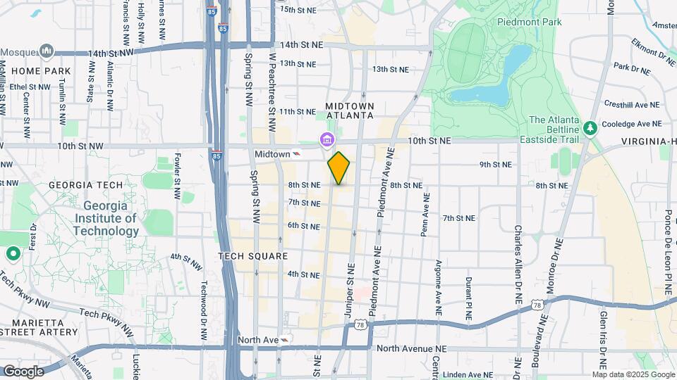 903 Peachtree Mapa y Detalles de la Ubicación