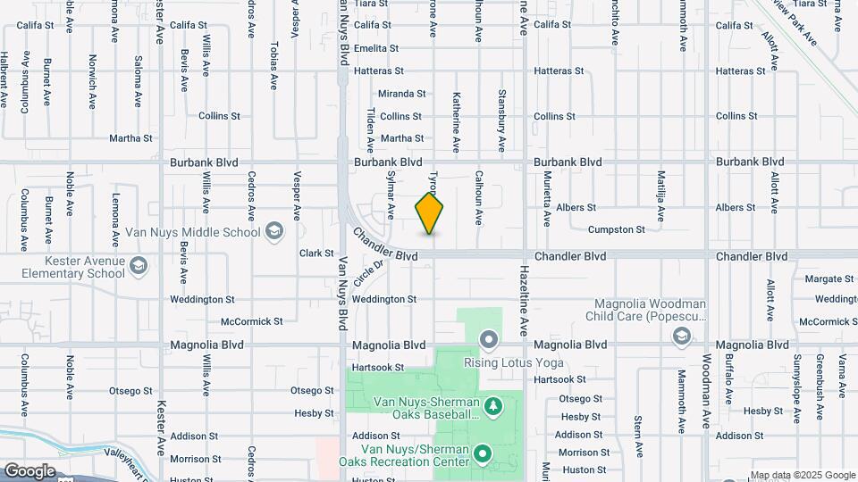 5411 Tyrone Ave Map and Location Details