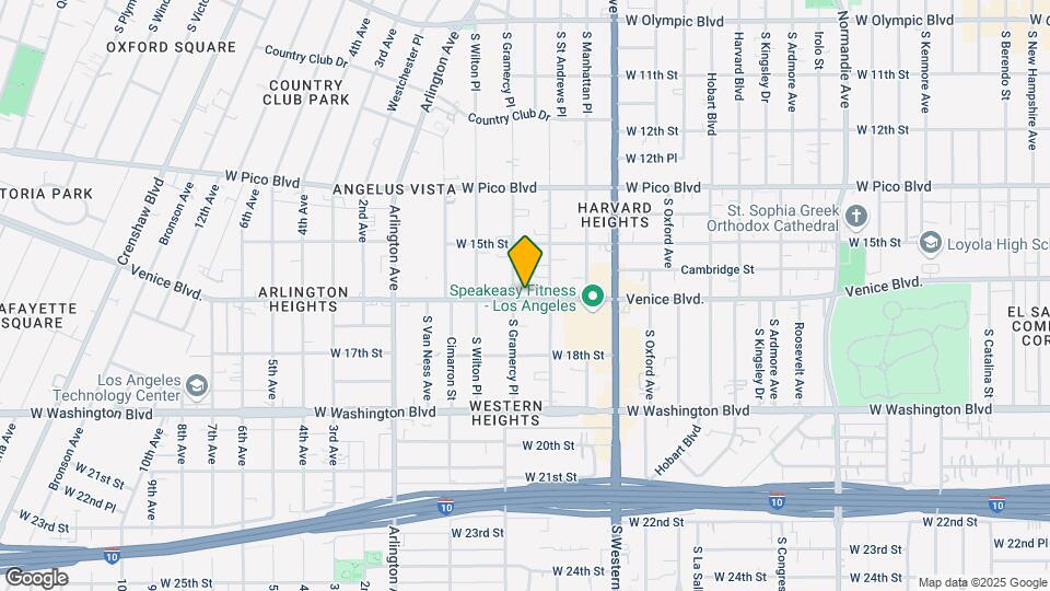1554 S Gramercy Pl Map and Location Details