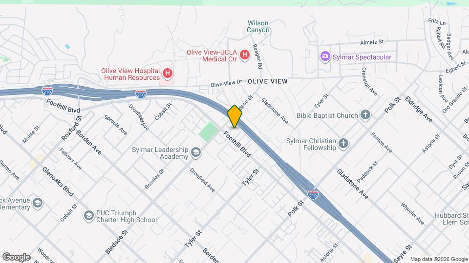 14365 Foothill Blvd Map and Location Details