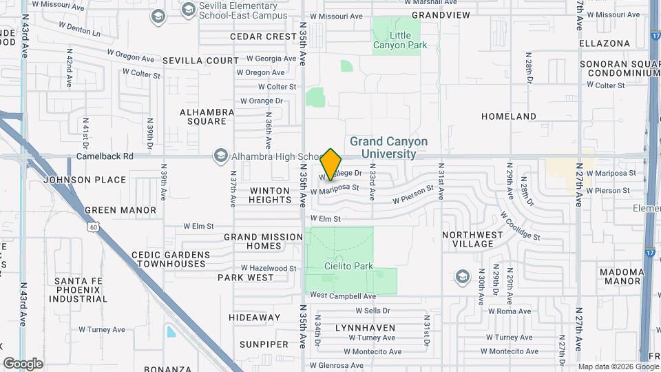 3410 W Mariposa St Map and Location Details