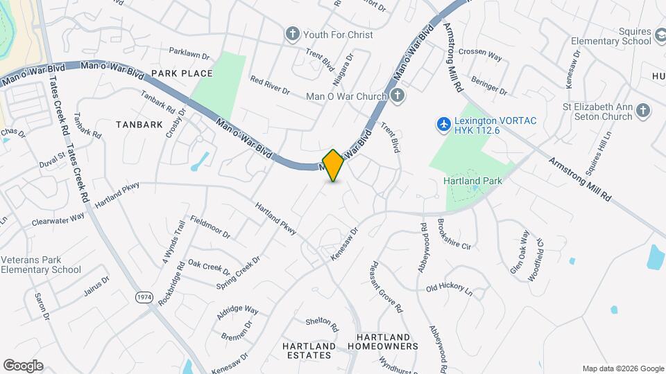 1400 Hartland Woods Way Map and Location Details