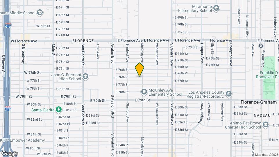 752 E 76th Pl Mapa y Detalles de la Ubicación