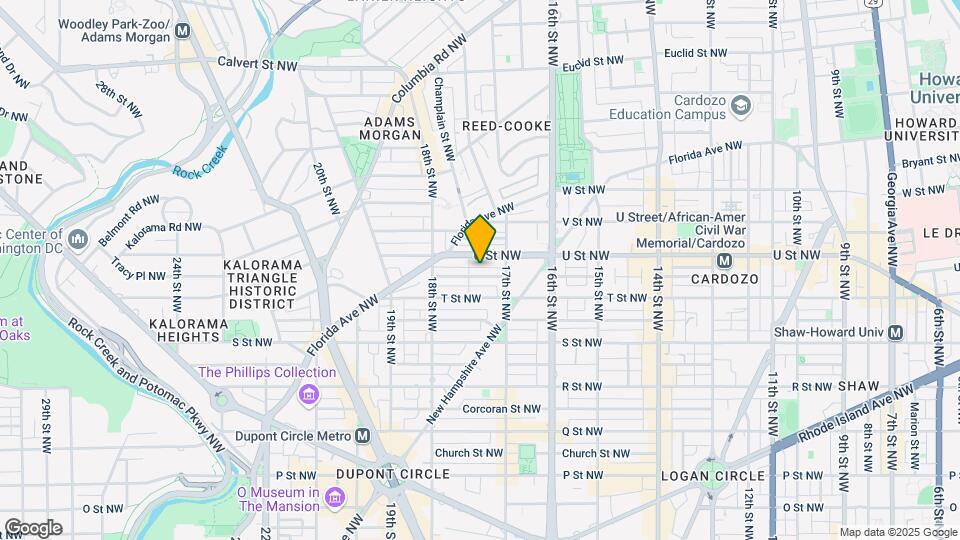 1731 Willard St NW Map and Location Details
